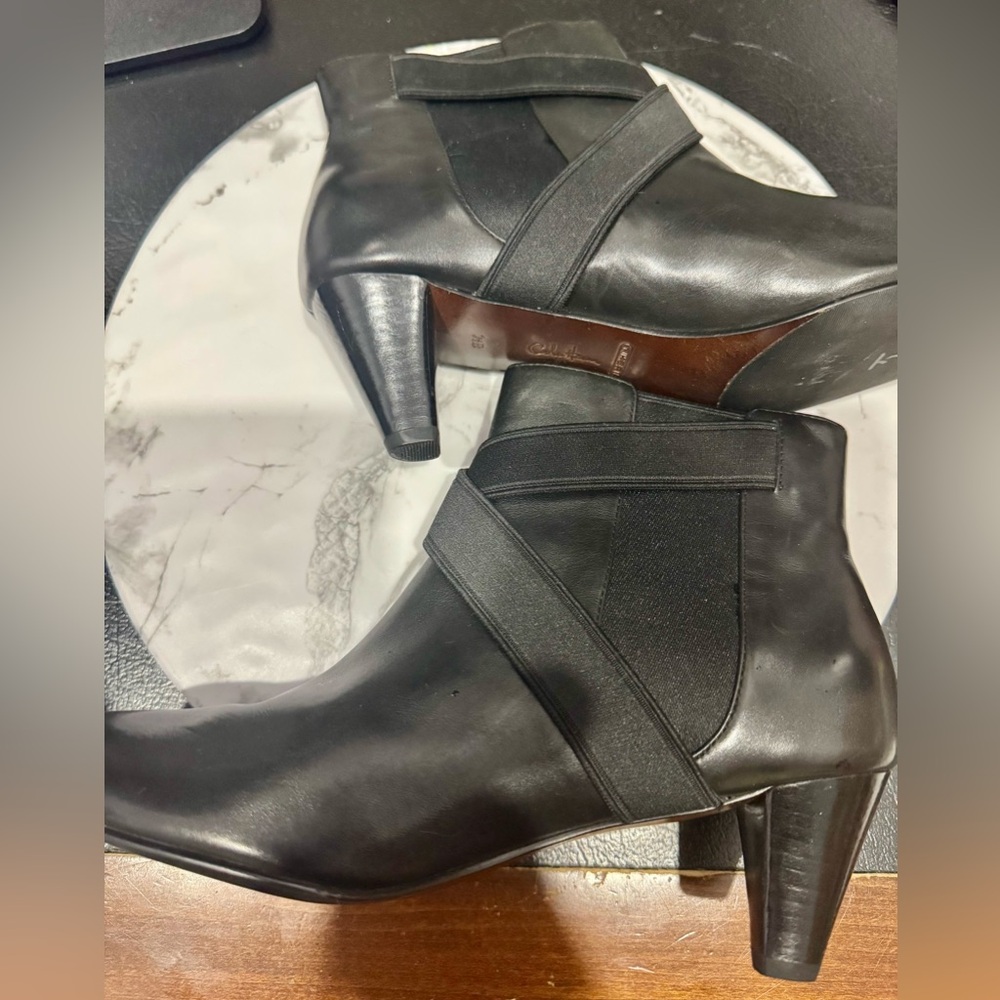 Cole Haan Sleek Black Heeled Boots